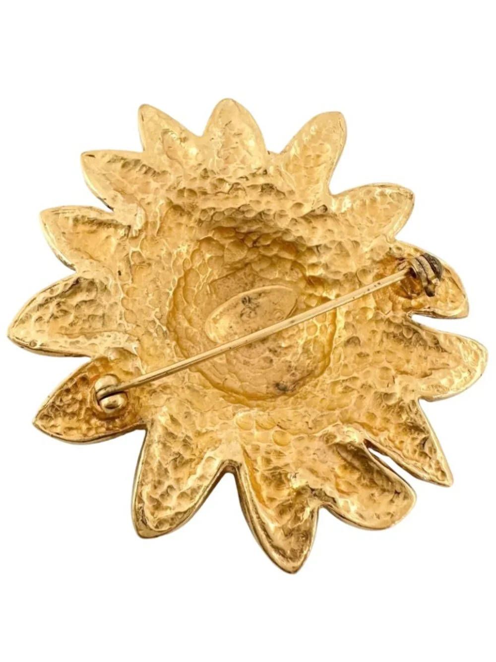 Chanel Lion Motif Gold Plated Brooch
